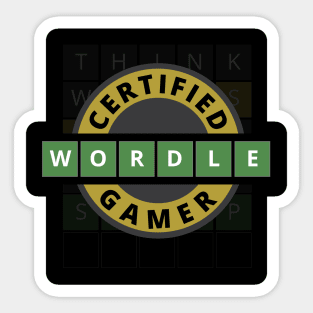 Certified Wordle Gamer - Wordle Sticker